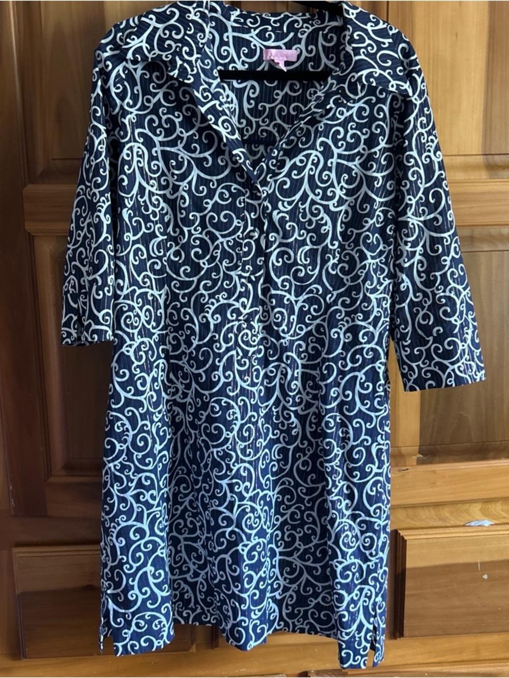 Lilly Pulitzer Navy and White Swirl Mini Dress